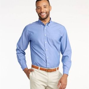 LL BEAN Wrinkle-Free Pinpoint Oxford Cloth Shirt